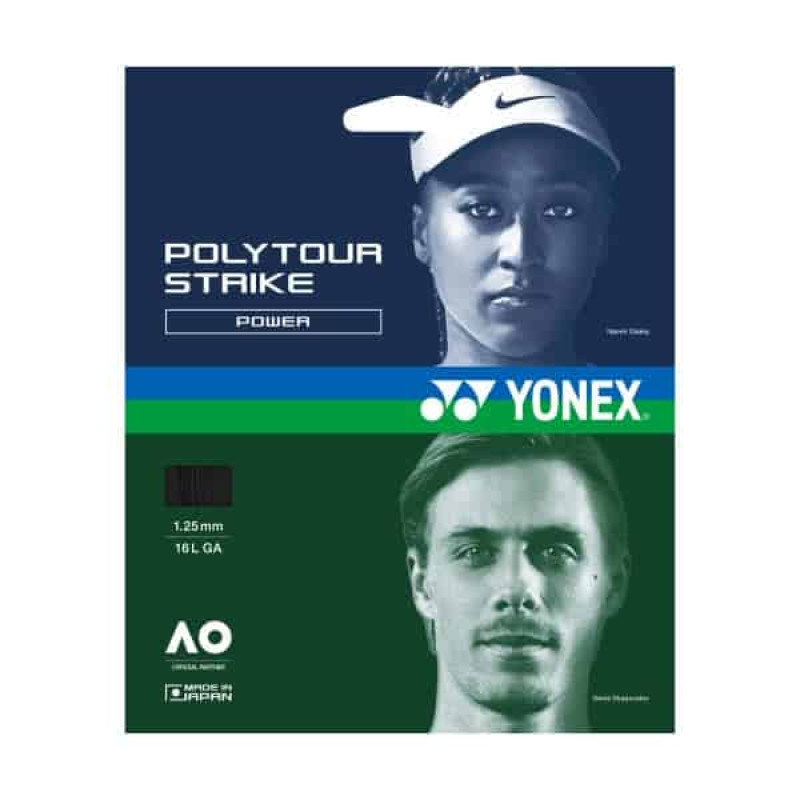 Струна для тенісу Yonex Polytour Strike 125 Black (комплект 12 m)