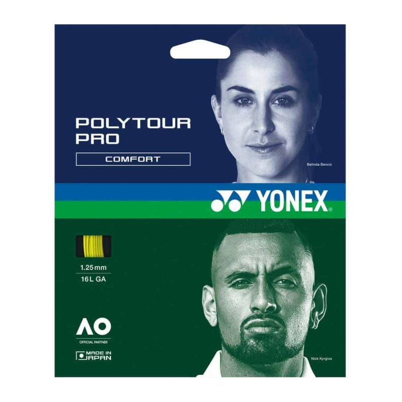 Струна для тенісу Yonex Polytour Pro Flash Yellow (комплект, 12 m)